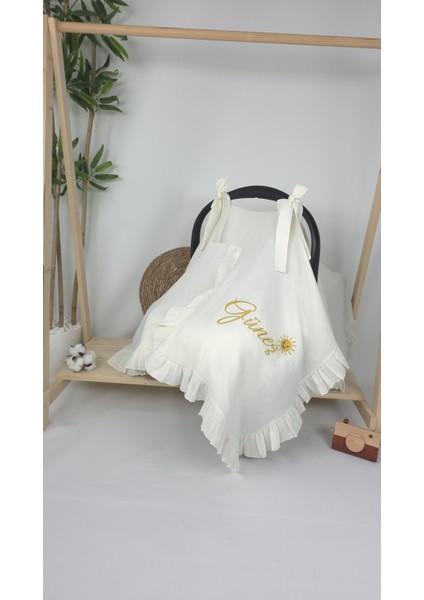 Müslin Yeni Doğan 4katlı Organik %100PAMUK Kişiye Özgü Nakışlı Hastane Çıkış Seti-Güneş Model-1 fiyatları