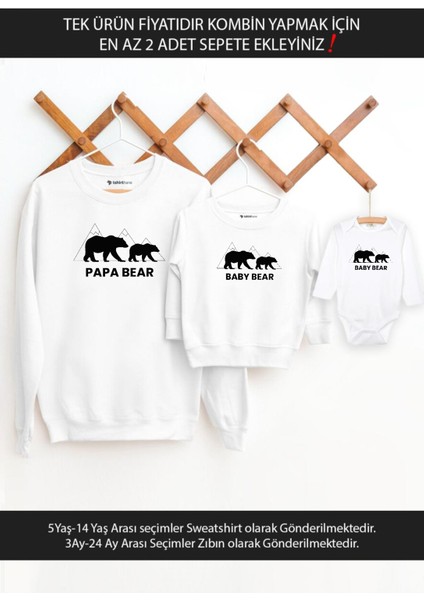 Papa Baby Bear Baba Oğul Kız (Tek Ürün Fiyatıdır Kombin Yapmak Için En Az 2 Adet Sepete Ekleyiniz)