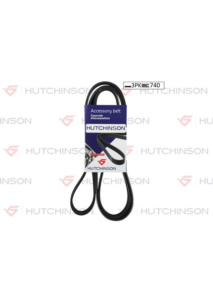 Hutchınson 3PK740 - Kanallı V Kayışı Renault Clıo Iı 98 Clıo Iıı 05 Clıo Symbol 02 Kangoo 97 Symbol Iıı 13 Twıngo 96 1.2 D4F 3PK740