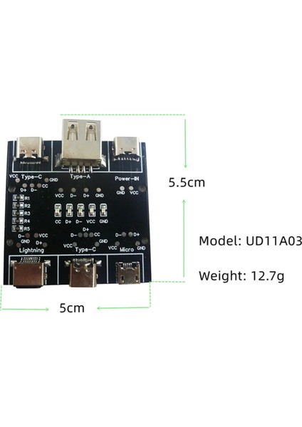 UD11A03 Veri Kablosu Algılama Kartı Ios Android Type-C Kısa Devre Açma-Kapma Test Aracı Için USB Kablo Test Cihazı (Yurt Dışından) modelleri
