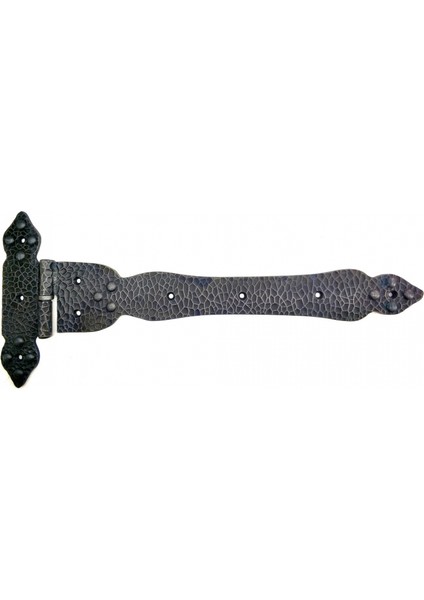 Antika Tarz Dekoratif Pirinç Kuyruklu Yönlü Dövme Menteşe - Battal, Oksit