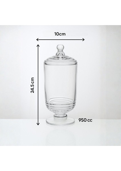 3’lü Çember Desen Tezgah Üstü Uzun Cam Drajelik-Baharatlık-Kavanoz Seti 3X950 Cc. modelleri