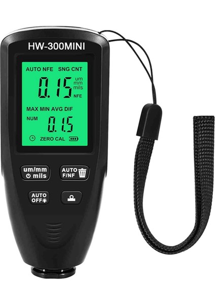 HW-300MINI Kaplama Kalınlık Göstergesi 0-2000UM Ölçüm Boya Araçları Taşınabilir Araç Kaplama Kalınlığı Ölçücü Siyah (Yurt Dışından) fırsatları