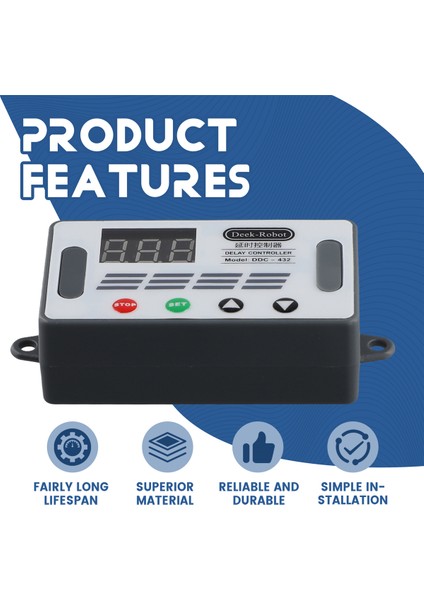 Deek-Robot DDC-432 Çift Mos LED Dijital Gecikme Denetleyicisi Zaman Gecikme Rölesi Tetikleme Döngüsü Zamanlayıcı Gecikme Anahtarı Zamanlama Kontrol Modülü (Yurt Dışından) fırsatları