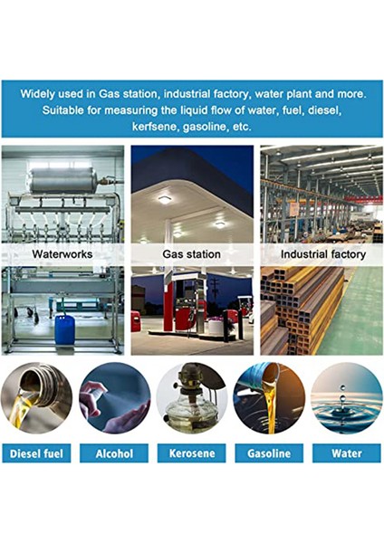 Türbin Akışı Ölçer Su Geçirmez Dijital Yakıt Flowmeter 2.37-26.41GPM Su Dizelfüel Metanolkerosen Yağı (1in Npt) (Yurt Dışından) modelleri