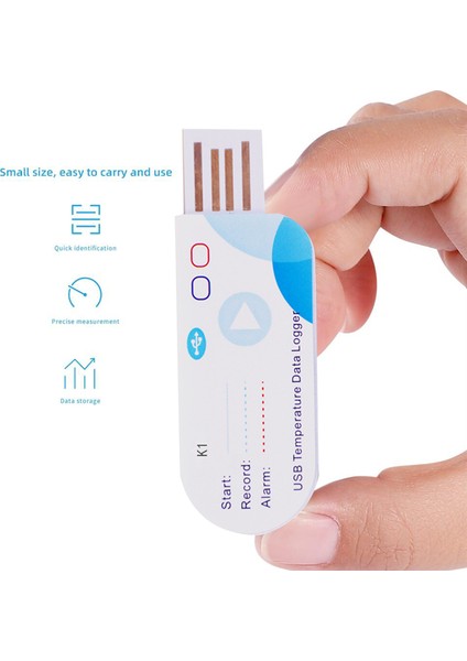 USB Sıcaklık Veri Günlüğü 14400 Puan USB Raporu 60 Gün IP65 Tek Kullanımlık Kayıt Cihazı (Yurt Dışından) modelleri