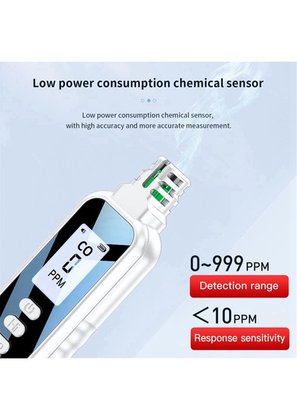 Seyahat Için Taşınabilir Karbon Monoksit Dedektörleri, LCD 2 Aaa Pille Birlikte El Tipi Co Detektörü, (Beyaz) (Yurt Dışından) modelleri
