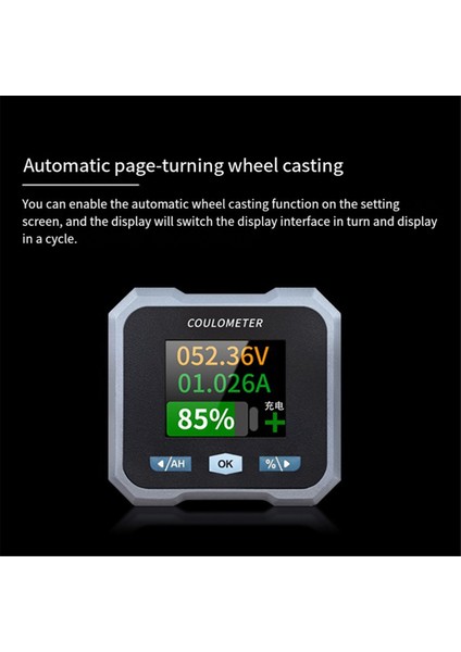 BL110F Coulometre Akü Ölçer DC10-100V 0-100A Elektrikli Quadricycycle Için Su Geçirmez Pil Ölçer ve Voltmetre, C (Yurt Dışından)