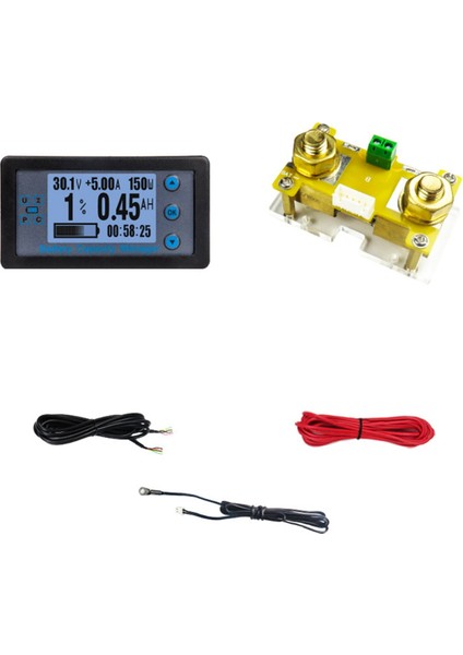 VA9510 Pil Kapasite Yöneticisi LCD Dijital Voltaj Akım Güç Ölçer Pil Kapasitesi Coulometre 120V 100A (Yurt Dışından)