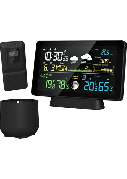 7.5 Inç Renkli LCD Kablosuz Hava Tahmin Istasyonu Dijital Termometre Higometre Trend Barometre Ay Faz Eu Fiş (Yurt Dışından) fiyatları