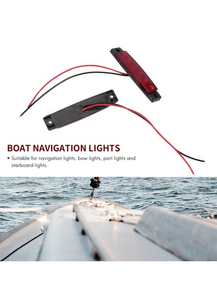 4pcs Kırmızı Yeşil Tekne Navigasyon LED Işıklar Sert Işıklar Tekne Sancak Işık 12V (Yurt Dışından) indirimleri