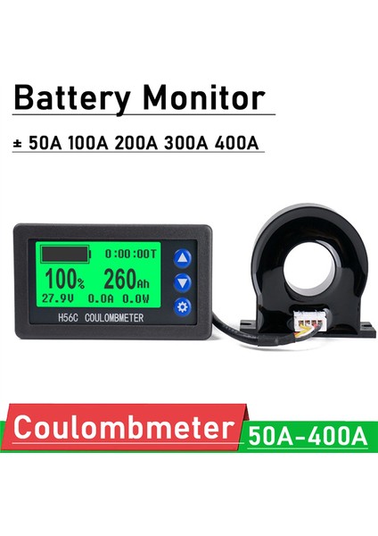 Pil Monitör Salonu Coulomb Metre Dc 8-100V 100A Lıfepo4 Kurşun Asit Li-Ion Lityum Kapasite Güç Ekran (Yurt Dışından) fırsatları
