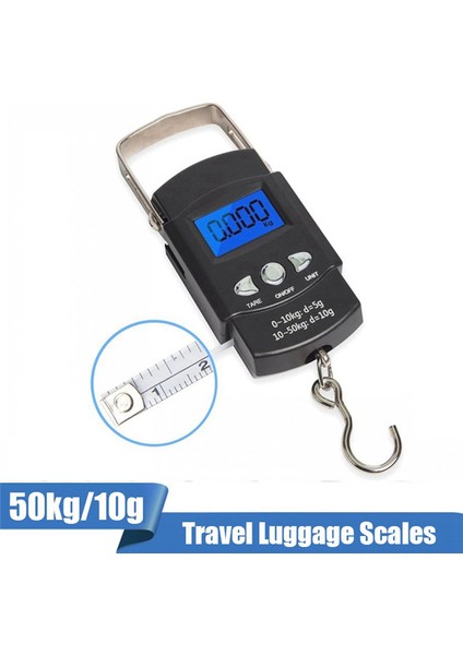 1pcs 50KG Seyahat Ölçeği Cetvel ile Dijital Balıkçılık Ölçeği Yüksek Hassas Balıkçılık Ölçeği Pil Yok (Yurt Dışından) fiyatları