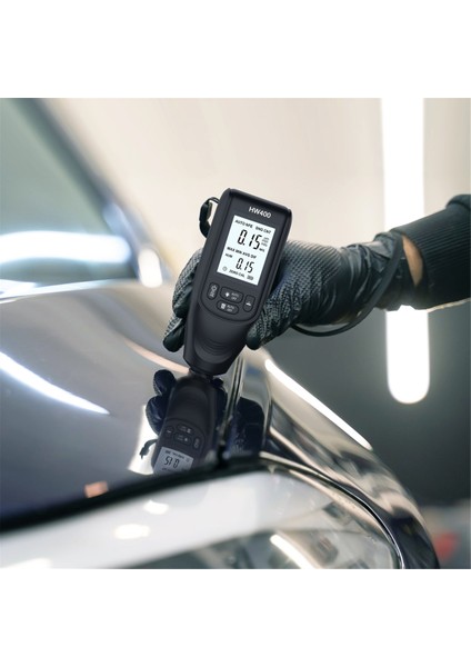 Otomatik HW400 Araç Boya Kalınlık Göstergesi 0-2000UM Muayene Araçları Test Cihazı Dijital Araba Boya Ölçüm Cihazı Siyah (Yurt Dışından)