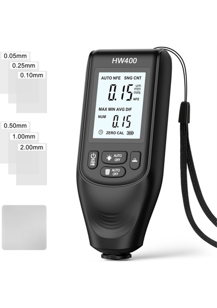 Otomatik HW400 Araç Boya Kalınlık Göstergesi 0-2000UM Muayene Araçları Test Cihazı Dijital Araba Boya Ölçüm Cihazı Siyah (Yurt Dışından) modelleri