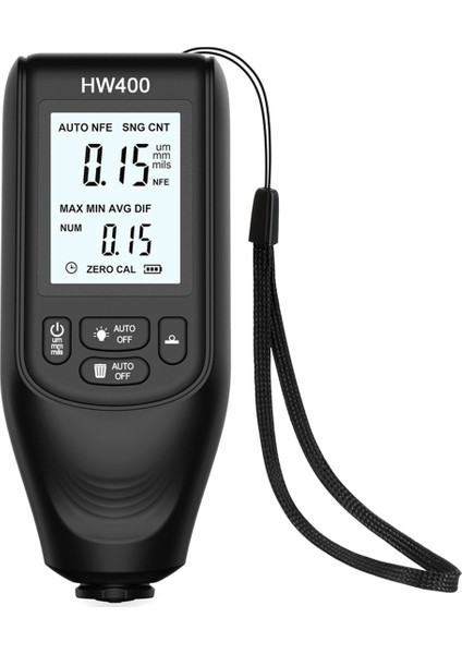 Otomatik HW400 Araç Boya Kalınlık Göstergesi 0-2000UM Muayene Araçları Test Cihazı Dijital Araba Boya Ölçüm Cihazı Siyah (Yurt Dışından) fırsatları