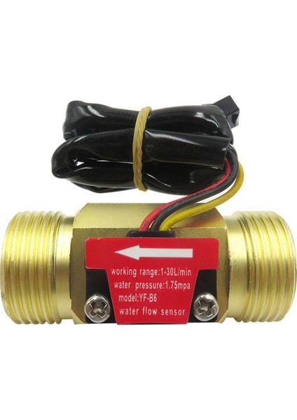 Yf-B6 DN20 G3/4inch Su Akış Sensörü Anahtarı DC5-18V 1-30L/DK Akış Ölçer Endüstriyel Kontrol Sıvısı Sirkülasyon (Yurt Dışından)