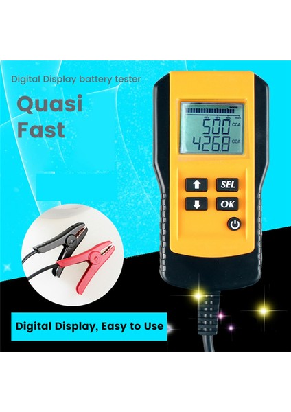 Otomobil Pil Test Cihazı Dahili Direnç Yaşam Pil Mevcut Kapasite Test Aleti AE300 Tarayıcı Aracı, Sarı (Yurt Dışından) modelleri