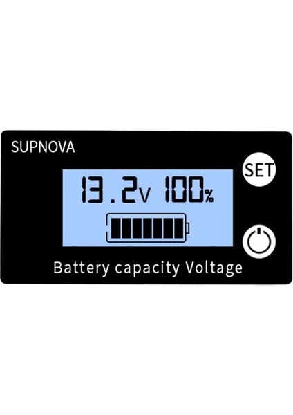 Pil Kapasite Göstergesi Dc 8V-100V Kurşun Asit Lityum Lifepo4 Araç Motosiklet Voltmetre Voltaj Göstergesi 12V 24V 48V 72V A (Yurt Dışından)