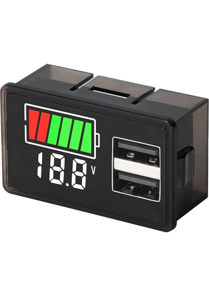 Pil Şarj Seviyesi Göstergesi Lityum Pil Kapasite Ölçer Test Ekranı LED Test Cihazı Voltmetre, Çift USB Dc 8-30V (Yurt Dışından) indirimleri