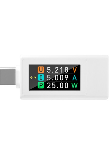 KWS-1902L Tip-C Akım Voltaj Monitörü 4-30V 0-8A Renk Ekran Amp Volt Ammetre Dedektör Gücü Depolama Beyaz (Yurt Dışından)