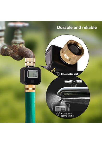 Su Akışı Ölçer Ipx6 Pirinç Giriş Ipli ile Su Geçirmez Dış Mekan Hortum Hortum Su Deposu Çim Sprinkler A (Yurt Dışından) fırsatları