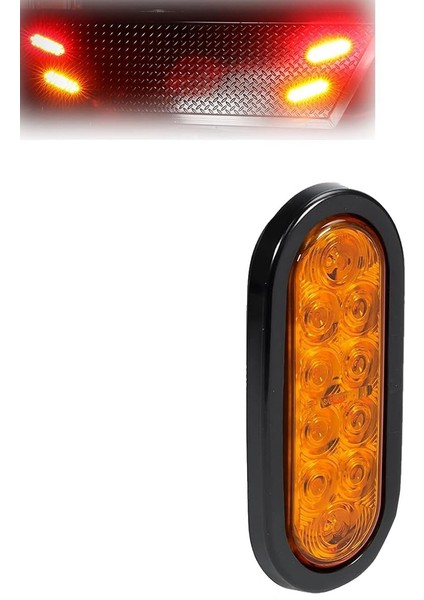 Araba Oval 10LED Ampul Fren Işıkları PLUG12V Dönüş Sinyal Işıkları ile Çoğu Otomobil Kamyonu Trailer Sarı (Yurt Dışından) indirimleri