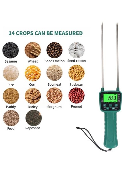 Buğday, Mısır, Pirinç, Fıstık, Soya Fasulyesi, Un, Yem, Fıstık, Susam, Sorgum Için Dijital Tahıl Nem Ölçer Test Cihazı (Yurt Dışından) indirimleri