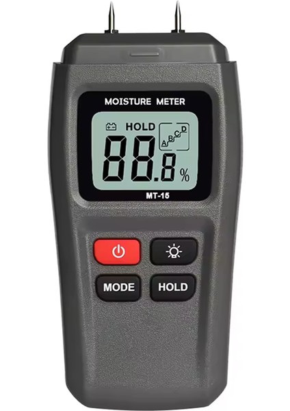 Mt-15 Ahşap Nem Ölçer Ahşap Nem Test Cihazı Higometre Timber Nemli Dedektör Ağacı Dijital Test Cihazı Gri (Yurt Dışından)