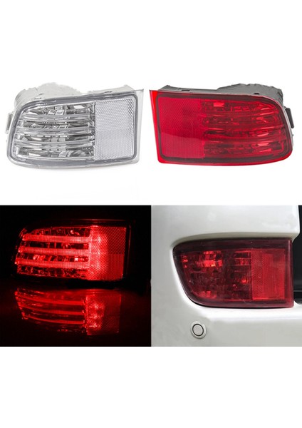Arka Tampon Reflektörleri Işıklar Toyota Land Cruiser Prado 120 Kuyruk Lambası 2002-2009 Için Ampul Yok Arka Işık Kuyruğu Işık Kabuğu Yok (Yurt Dışından) fiyatları