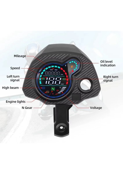 Evrensel Motosiklet Dijital Speedometre LCD Yolcaza Hız Ölçer Honda Navi 110 NAVI110 Dijital Motor Gösterge Tablosu (Yurt Dışından) indirimleri