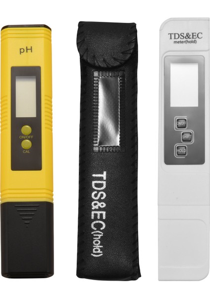 Ph Metre ve Tds Metre, Dijital Su Kalitesi Test Cihazı, 0-9990 Ppm, Ec ve Sıcaklık Ölçümü 0.01 Ph Yüksek Hassasiyet (Yurt Dışından)
