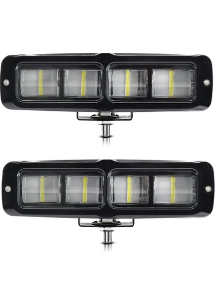 2pcs 6 Inç LED Işık Çubuğu, 80W Sisli Off Off Yol Işıkları Kamyon Suv Atv Tekne Motosikleti, Beyaz Işık Için Iş Işık Çubuğu (Yurt Dışından) fiyatları