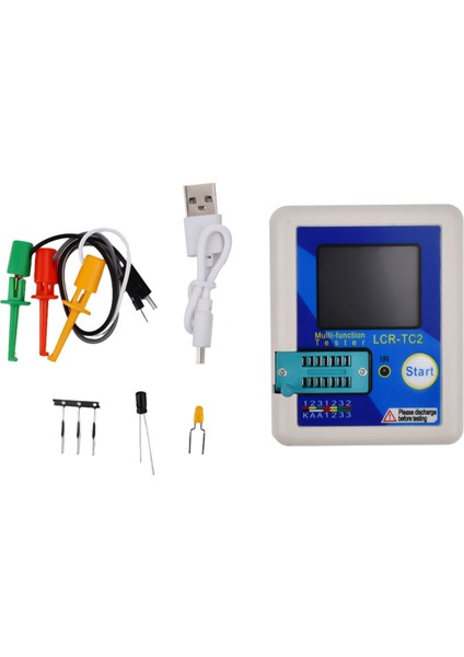 Lcr-Tc2 Yükseltilmiş Yüksek Hassas Çok Fonksiyonlu Diyot Triot Kapasitans Ölçer Esr Arka Işığı Transistör Test Merkezi Lcr Ölçer (Yurt Dışından)