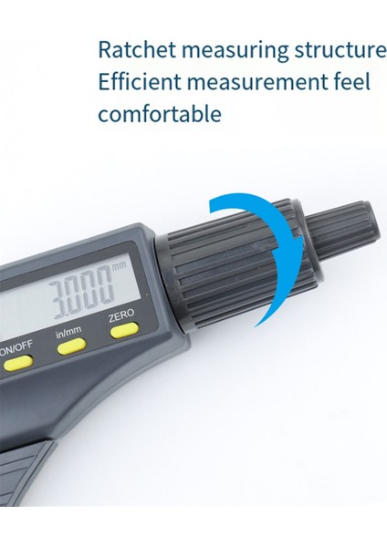 Dijital Mikrometre, Profesyonel Inç/metrik Ölçüm Araçları 0.00005INCH/0.001MM Çözünürlük Kalınlık Göstergesi (Yurt Dışından) fırsatları