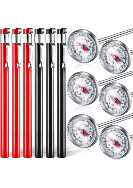 6 Pcs Paslanmaz Çelik Mutfak Termometresi 5 Inç Uzunluğunda 1 Inç Krop Termometresi Sütü Kökalama Gıda Termometresi (Yurt Dışından)