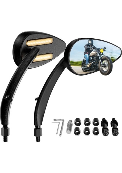 LED Işıkları ile Harley Reversing Ayna Için Motosiklet Dikizli Ayna Yüksek Kaliteli Yepyeni Motosiklet Aksesuarları (Yurt Dışından) fırsatları
