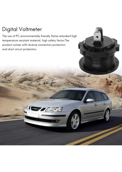 Su Geçirmez DC12V Rd Dijital Voltmetre Üç Kablo Araç Motosiklet Tekne Arabaları Voltaj Paneli LED Ekran Renk (Yurt Dışından) modelleri