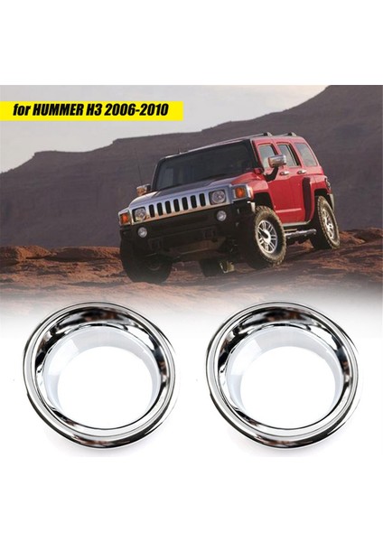 1paır Araç Ön Tampon Krom Sis Lambası Trim Yüzük Hummer H3 2006-2010 Sis Işık Çerçevesi Dış Dekoratif (Yurt Dışından) modelleri