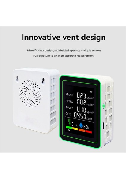 Toplam Akıllı Wifi Hava Kalitesi Sensörü Koruma Çok Fişli Koruyucu Co2/tvoc/hcho/pm2.5/sıcaklık/nem Beyaz (Yurt Dışından) fiyatları