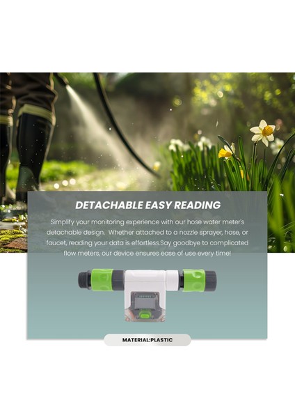 Wifi Su Akış Ölçer Bahçe Hortumu Için 4 Akış Modlu Akıllı Su Ölçer Gerçek Zamanlı Akış Izleme Kolay Okuma (Yurt Dışından) modelleri