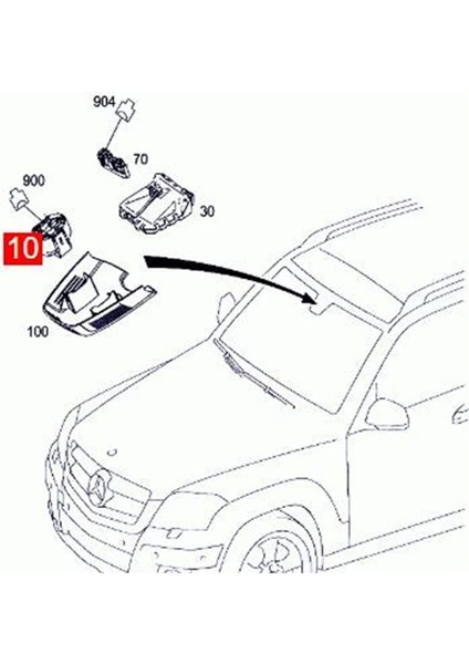 Yağmur Sensörü A2049013003 A2049012201 A2049017601 Mercedes-Benz Glk-Sınıfı (X204) 2008-2012 (Yurt Dışından) fiyatları