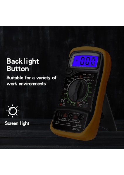 XL830L Elde Taşınan Dijital Multimetre LCD Arka Işığı Taşınabilir Ac/dc Ammetre Voltmetre Ohm Voltaj Test Cihazı Metre Multimetro B (Yurt Dışından) fırsatları