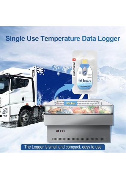 Sıcaklık Veri Logger USB Tek Kullanımlık Pdf Temp Kayıtıcı Termometre Logger TEMPU02 Soğuk Zincir 1 Paket Için 60 Gün (Yurt Dışından) indirimleri