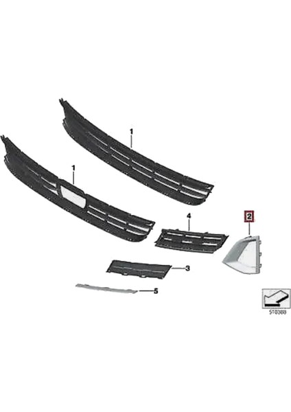 Araba Ön Tampon Sis Farklı Trim Frme 51119463481 51119463482 Bmw 5 Serisi G38 G30 2021-2024 Hava Kanalı Trim Kapak (Yurt Dışından) modelleri