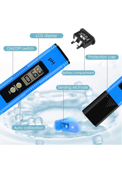 Ph Metre, Dijital Ph Test Cihazı Su Için Ph Metre, 0-14 Ph Test Aralığı Ph Kalemi, Içme Suyu Için Su Testi Kitleri (Yurt Dışından) indirimleri