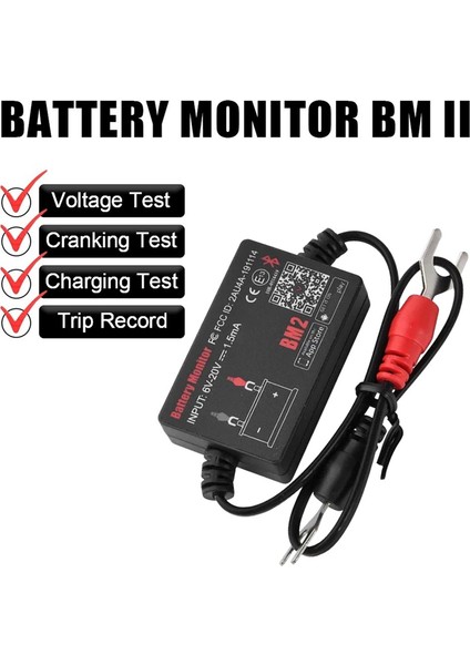 Bm2 Pil Monitör Test Cihazı 12V Pil Monitör Bluetooth 4.0 Araç Pil Analizör Şarj Kranking Test Voltaj Test Cihazı (Yurt Dışından) indirimleri