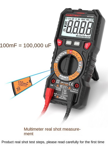 Habotest HT118A/C/D Çift Arka Işığı Otomatik Dijital Ekranlı Yüksek Hassas Profesyonel Dijital Multimetre (Yurt Dışından) indirimleri
