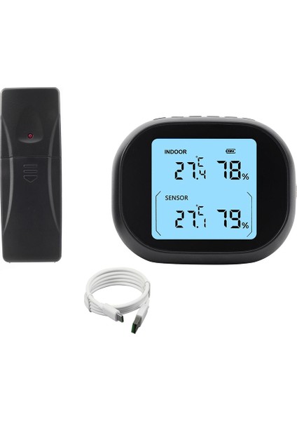 Kablosuz Dijital Termometre Hava Durumu Istasyonu LCD Ekran 1 Ila 1 ile Kapalı Dış Sıcaklık Nem Ölçer (Yurt Dışından)