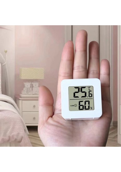 5 Paket Mini Dijital LCD Ekran Sıcaklık Nem Metre Sensör Duvarı Montajlı Kapalı Oda Hava Durumu Araçları (Yurt Dışından) indirimleri